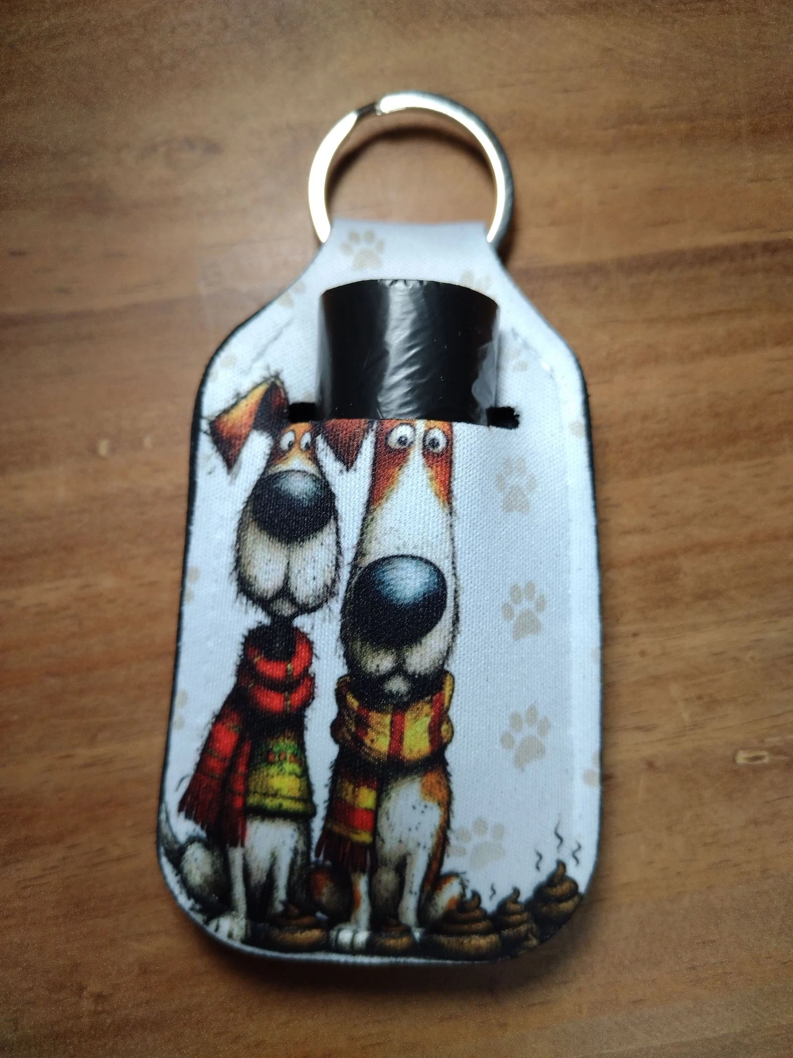 Llavero Porta bolsas de perros - Dibujo perros - Bolsas no incluidas.